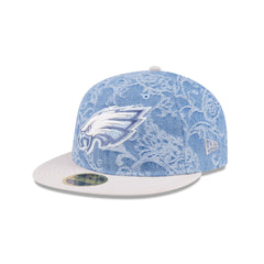 Just Caps Jacquard Denim Philadelphia Eagles Retro Crown 59FIFTY Fitted Hat