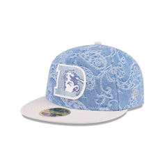 Just Caps Jacquard Denim Denver Broncos Retro Crown 59FIFTY Fitted Hat