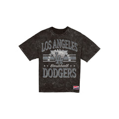 Los Angeles Dodgers Throwback Vintage Wash Women's Black T-Shirt