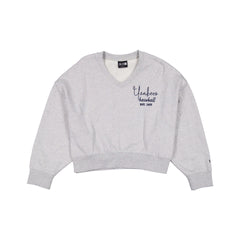 New York Yankees Glam Game Women's Oversized Glittery Crewneck