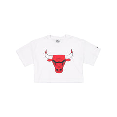 Chicago Bulls Summer Women's White Cropped Jersey T-Shirt