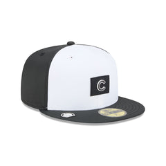Chicago Cubs 2026 Clubhouse Black & White 59FIFTY Fitted Hat