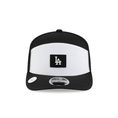 Los Angeles Dodgers 2026 Clubhouse Black & White Split Panel 9SEVENTY Stretch-Snap Hat