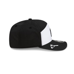 San Diego Padres 2026 Clubhouse Black & White Split Panel 9SEVENTY Stretch-Snap Hat