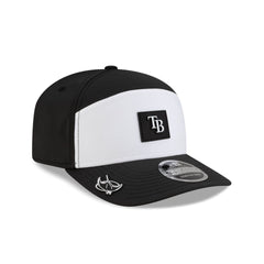 Tampa Bay Rays 2026 Clubhouse Black & White Split Panel 9SEVENTY Stretch-Snap Hat