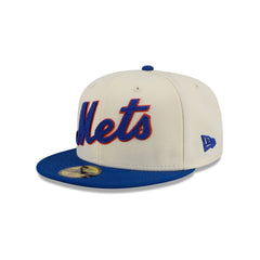 New York Mets Two Tone Stitch 59FIFTY Fitted Hat