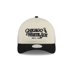 Chicago White Sox Retro Chrome Women's White 9FORTY M-Crown A-Frame Trucker Hat