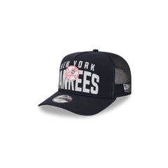 New York Yankees Logo Fade Kids 9FIFTY A-Frame Trucker Hat