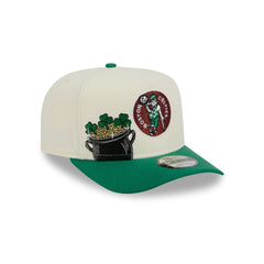 Boston Celtics 1968-1977 Hardwood Classics Chrome White 9FIFTY A-Frame Snapback Hat
