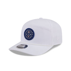 Houston Astros Circle Logo White Split Panel 9SEVENTY Stretch-Snap Hat