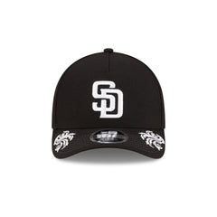 San Diego Padres Script Black and White 9FORTY M-Crown A-Frame Snapback Hat