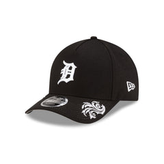 Detroit Tigers Script Black and White 9FORTY M-Crown A-Frame Snapback Hat