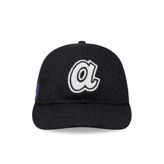 Atlanta Braves Navy Merino & Cashmere Moon Retro Crown 9FIFTY Adjustable Hat