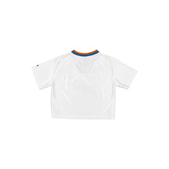 New York Knicks Sport Classics Women's Cropped White T-Shirt