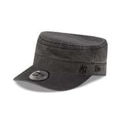 New York Yankees Pigment Dye Black Military Cap