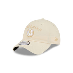 Brooklyn Nets Team Logo Cream Casual Classic Adjustable Hat