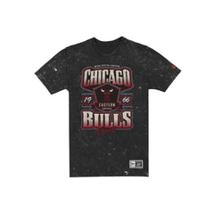 Chicago Bulls Throwback Washed Graphic Black T-Shirt