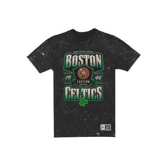 Boston Celtics Throwback Washed Graphic Black T-Shirt
