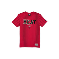 Miami Heat Throwback Pinstripe Varsity T-Shirt