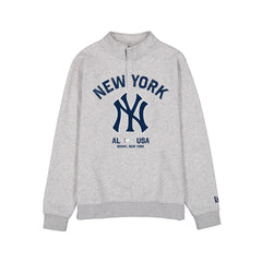 New York Yankees Heather Gray Quarter Zip
