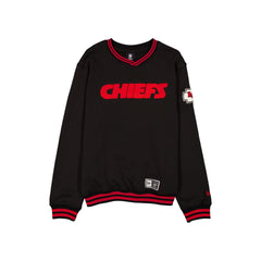 Kansas City Chiefs Throwback Boucle Black Crewneck