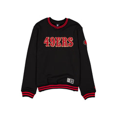 San Francisco 49ers Throwback Boucle Black Crewneck