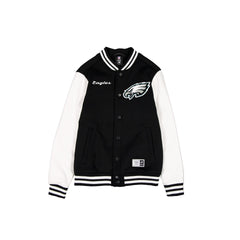 Philadelphia Eagles Black & White Varsity Jacket