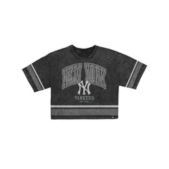 New York Yankees Women's Vintage Stripe Cropped T-Shirt