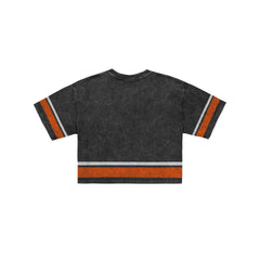 Chicago Bears Women's Vintage Stripe Cropped T-Shirt