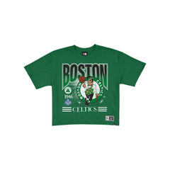 Boston Celtics Women's Throwback Cropped Graphic T-Shirt