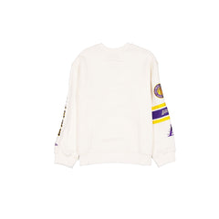 Los Angeles Lakers Women's Chrome White Varsity Crewneck