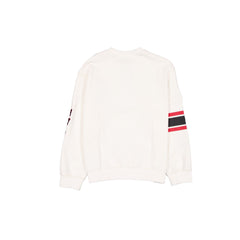 Chicago Bulls Women's Chrome White Varsity Crewneck