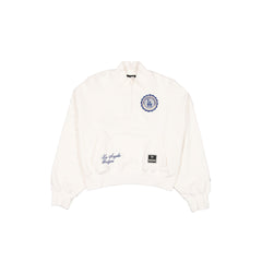 Los Angeles Dodgers Women's Chrome White Quarter Zip