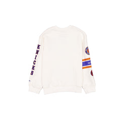 New York Knicks Women's Chrome White Varsity Crewneck
