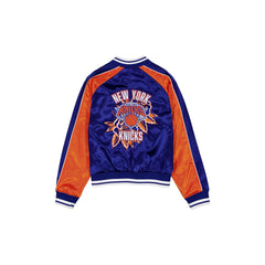 New York Knicks Women's Floral Satin Varsity Jacket