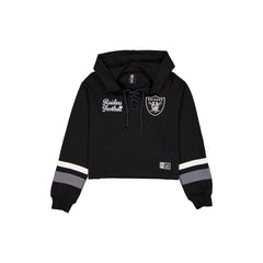 Las Vegas Raiders Women's Throwback Cropped Tie Hoodie