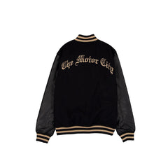Detroit Tigers Gothic Lettering Black Wool Varsity Jacket
