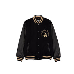 Los Angeles Dodgers Gothic Lettering Black Wool Varsity Jacket