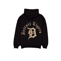 Detroit Tigers Gothic Lettering Black Hoodie