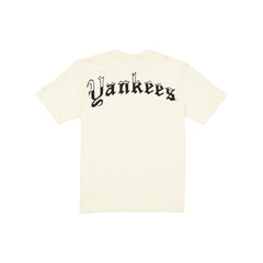 New York Yankees Gothic Lettering Chrome White T-Shirt
