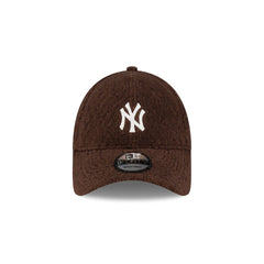 New York Yankees Brown Winter Borg 9FORTY Snapback Hat