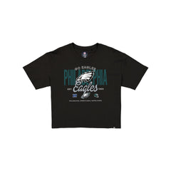 Philadelphia Eagles 2026 Functional Fandom Women's Black Cropped T-Shirt