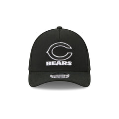 Chicago Bears Poly Black & White 39THIRTY M-Crown A-Frame Stretch Fit Hat