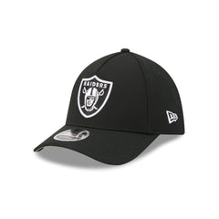 Las Vegas Raiders Poly Black & White 39THIRTY M-Crown A-Frame Stretch Fit Hat