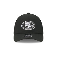 San Francisco 49ers Poly Black & White 39THIRTY M-Crown Stretch Fit Hat