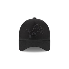 Detroit Lions Waxed Canvas Black 59FORTY A-Frame Fitted Hat