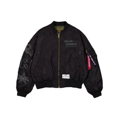 Alpha Industries x Dallas Cowboys Black 2-in-1 MA-1 Flight Jacket + Vest