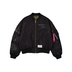 Alpha Industries x Buffalo Bills Black 2-in-1 MA-1 Flight Jacket + Vest