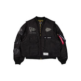 Alpha Industries x Kansas City Chiefs Black 2-in-1 MA-1 Flight Jacket + Vest