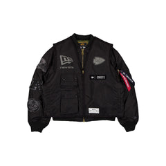 Alpha Industries x Kansas City Chiefs Black 2-in-1 MA-1 Flight Jacket + Vest